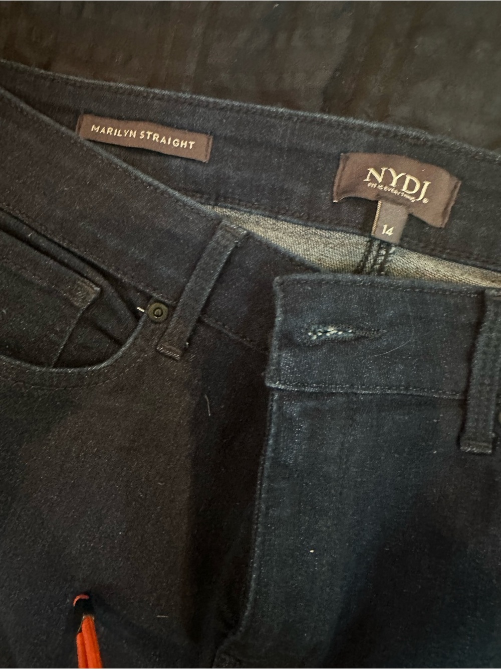 NYDJ women's Marilyn Straight Jeans in Dark Navy